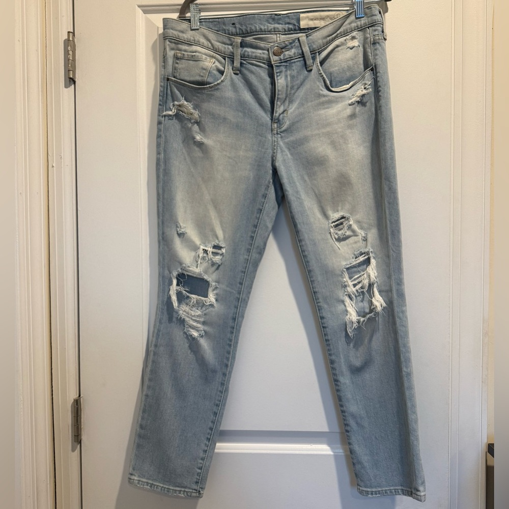 Treasure & Bond Mid-Rise Skinny Boyfriend Ankle Jeans - Size 30